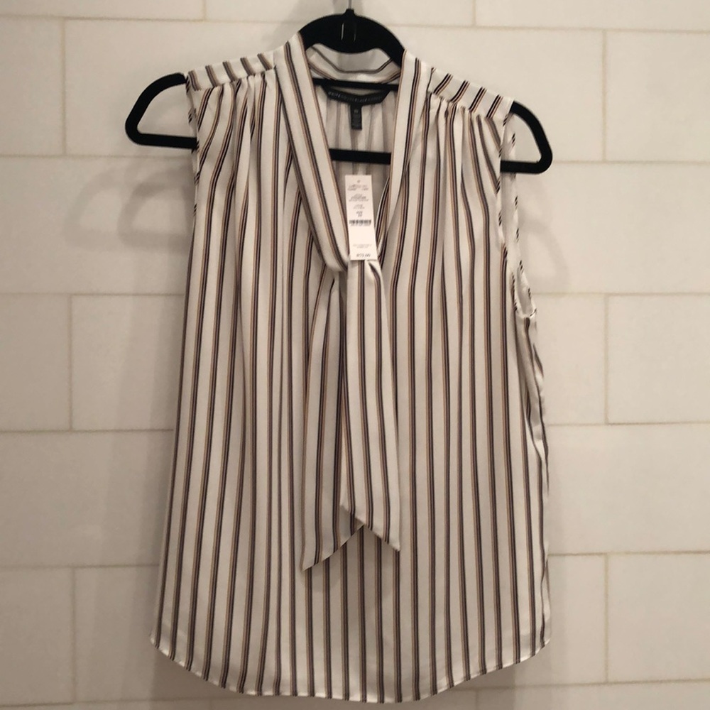 Striped Sleeveless Blouse